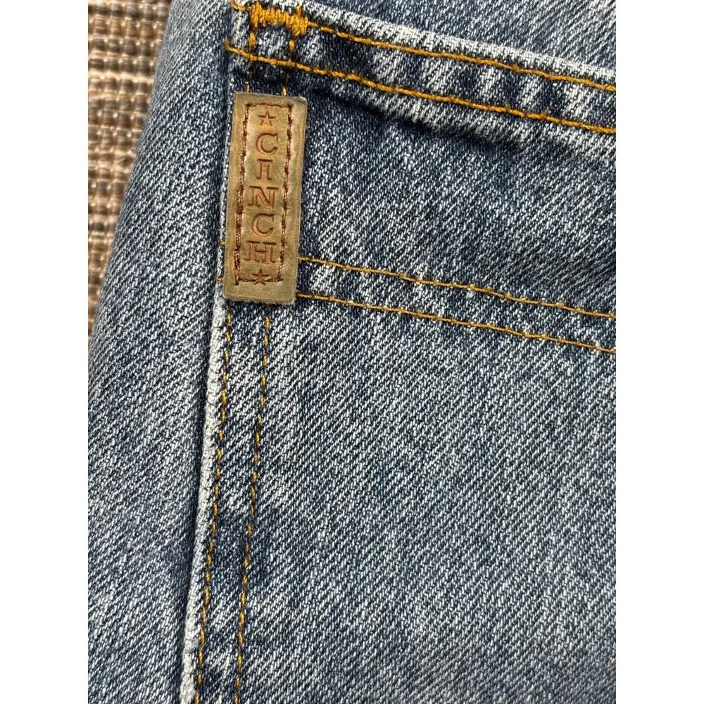 Cinch Up Straight Jeans Mens Size 38x32 Medium Wash High Rise Denim M907034